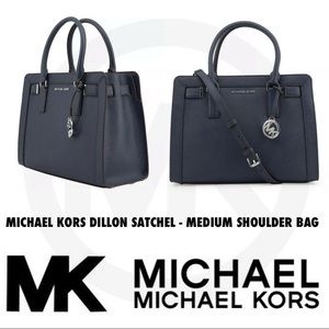 MICHAEL KORS NAVY HLUE DILLION TOTE CROSSBODY NWT